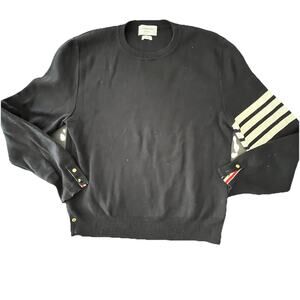 Thom Browne Women’s Navy Crewneck Sweater Sz 5 (Fits L)